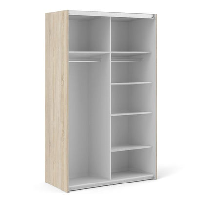 Verona Sliding Wardrobe 120cm with 5 Shelves - NIXO Furniture.com