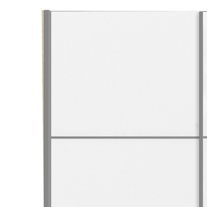 Verona Sliding Wardrobe 120cm with 5 Shelves - NIXO Furniture.com