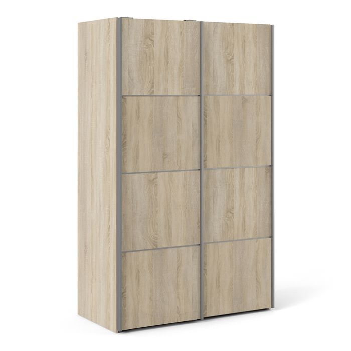 Verona Sliding Wardrobe 120cm with 5 Shelves - NIXO Furniture.com