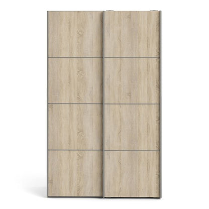 Verona Sliding Wardrobe 120cm with 5 Shelves - NIXO Furniture.com