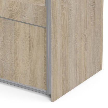 Verona Sliding Wardrobe 120cm with 5 Shelves - NIXO Furniture.com