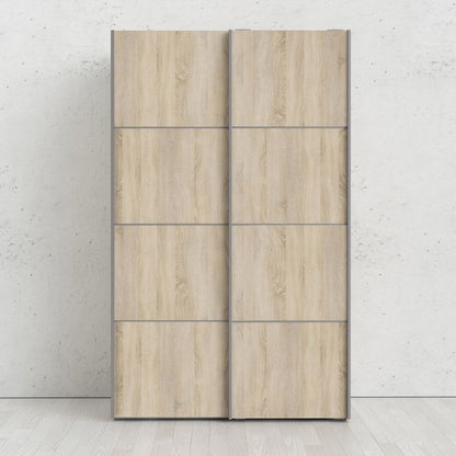 Verona Sliding Wardrobe 120cm with 2 Shelves - NIXO Furniture.com