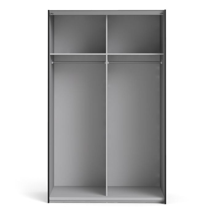 Verona Sliding Wardrobe 120cm with 2 Shelves - NIXO Furniture.com