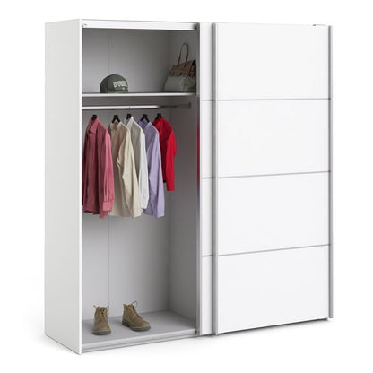 Verona Sliding Wardrobe 180cm with 2 Shelves - NIXO Furniture.com