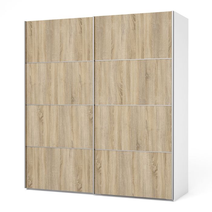 Verona Sliding Wardrobe 180cm with 2 Shelves - NIXO Furniture.com