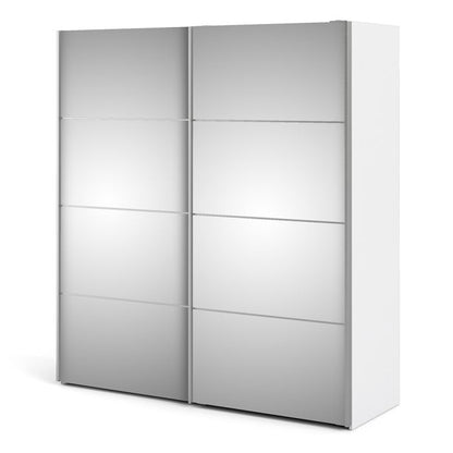 Verona Sliding Wardrobe 180cm with 2 Shelves - NIXO Furniture.com