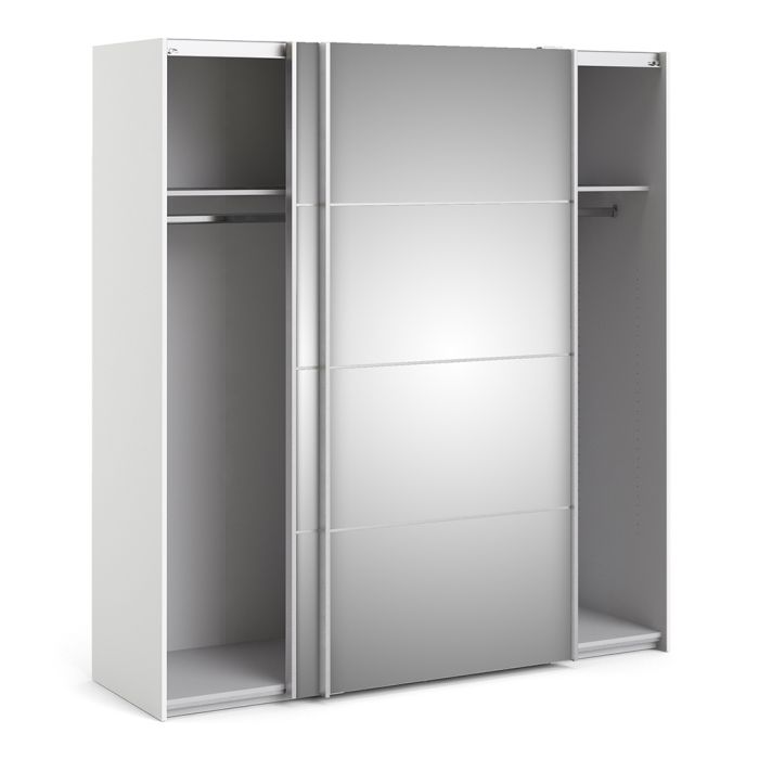 Verona Sliding Wardrobe 180cm with 2 Shelves - NIXO Furniture.com