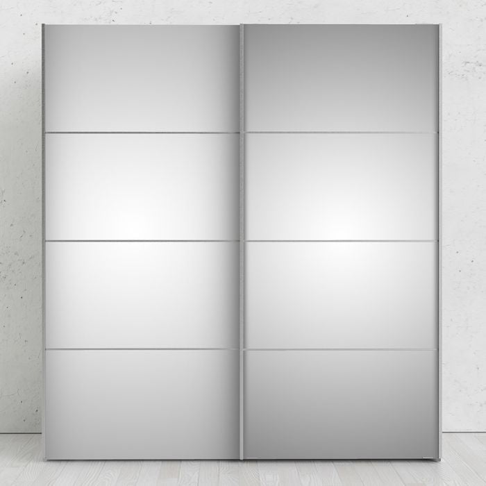 Verona Sliding Wardrobe 180cm with 2 Shelves - NIXO Furniture.com