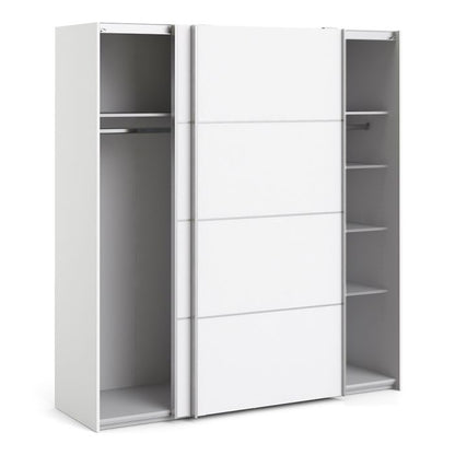 Verona Sliding Wardrobe 180cm with 5 Shelves - NIXO Furniture.com