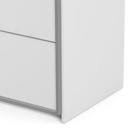 Verona Sliding Wardrobe 180cm with 5 Shelves - NIXO Furniture.com