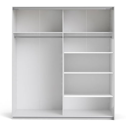 Verona Sliding Wardrobe 180cm with 5 Shelves - NIXO Furniture.com