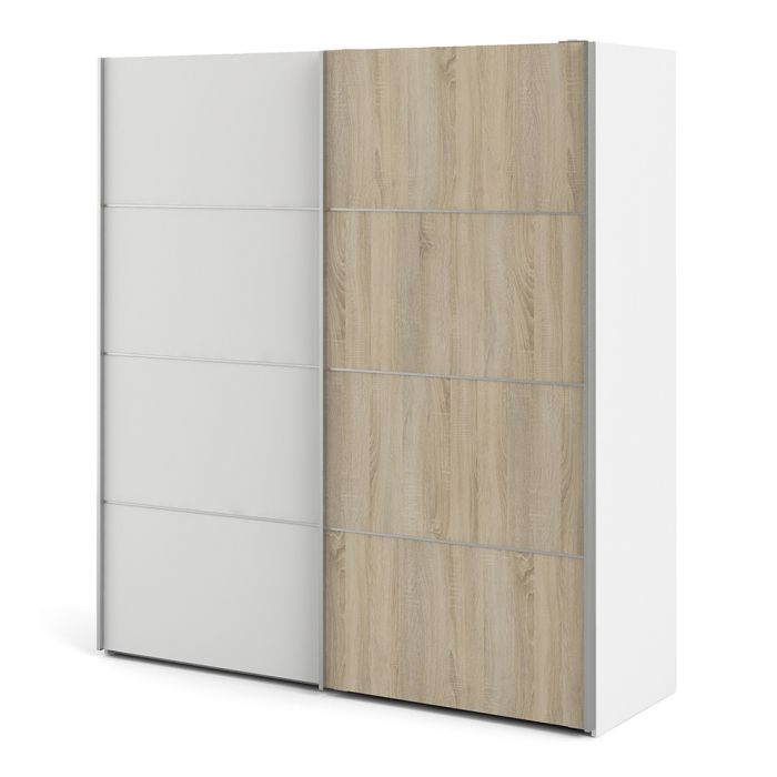 Verona Sliding Wardrobe 180cm with 2 Shelves - NIXO Furniture.com