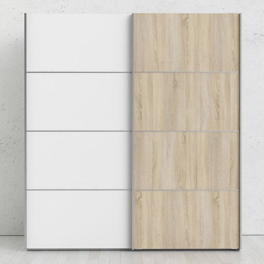 Verona Sliding Wardrobe 180cm with 2 Shelves - NIXO Furniture.com