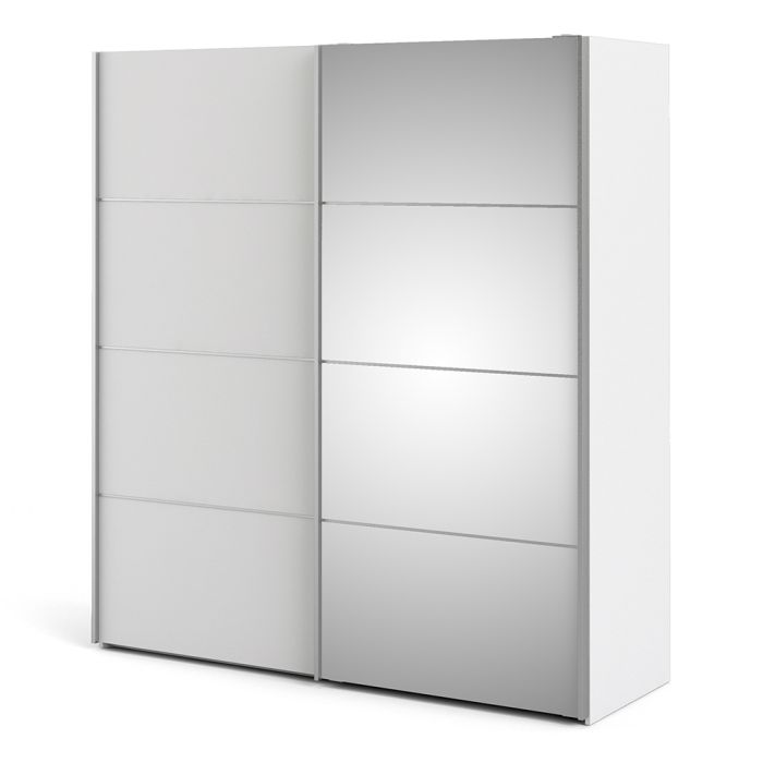 Verona Sliding Wardrobe 180cm with 2 Shelves - NIXO Furniture.com