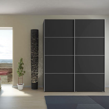 Verona Sliding Wardrobe 180cm with 2 Shelves - NIXO Furniture.com