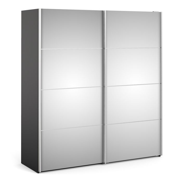 Verona Sliding Wardrobe 180cm with 2 Shelves - NIXO Furniture.com