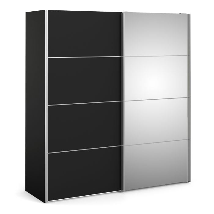 Verona Sliding Wardrobe 180cm with 2 Shelves - NIXO Furniture.com