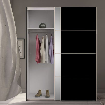 Verona Sliding Wardrobe 180cm with 2 Shelves - NIXO Furniture.com