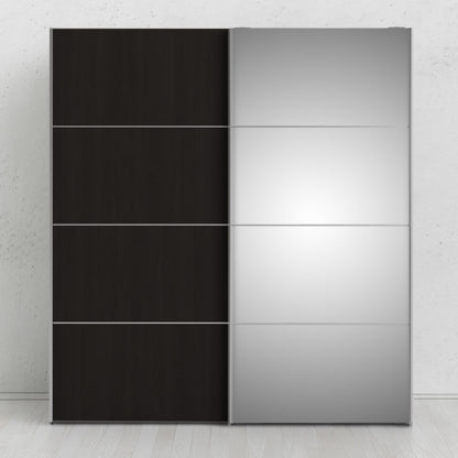 Verona Sliding Wardrobe 180cm with 2 Shelves - NIXO Furniture.com