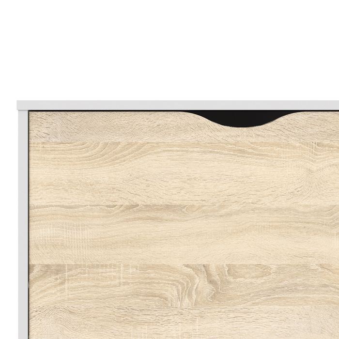 Oslo TV Unit 2 Drawers in White and Oak - NIXO Furniture.com