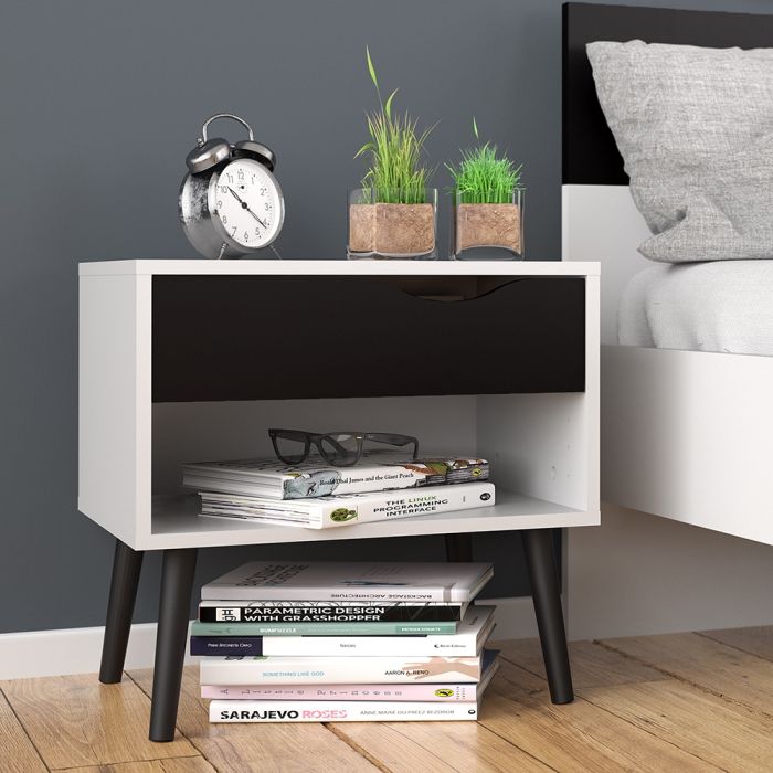 Oslo Bedside 1 Drawer - NIXO Furniture.com