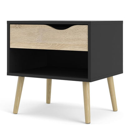 Oslo Bedside 1 Drawer - NIXO Furniture.com