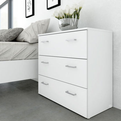 Space Chest of 3 Drawers in White - NIXO Furniture.com