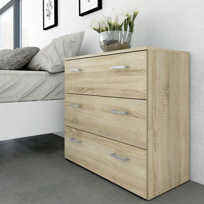 Space Chest of 3 Drawers in Oak - NIXO Furniture.com