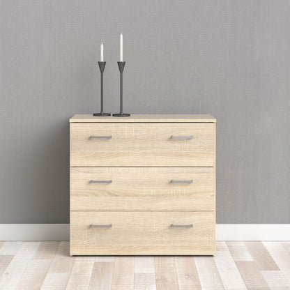 Space Chest of 3 Drawers in Oak - NIXO Furniture.com