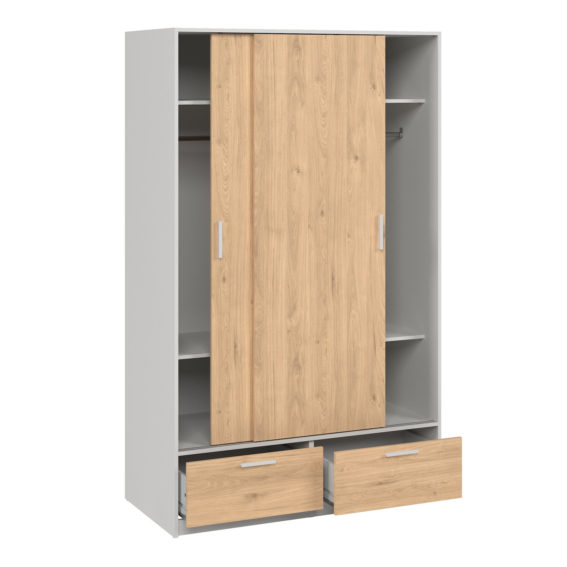 Line Wardrobe with 2 Doors 2 Drawers - NIXO Furniture.com