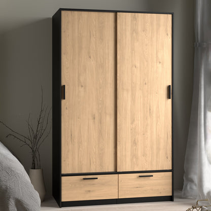 Line Wardrobe with 2 Doors 2 Drawers - NIXO Furniture.com