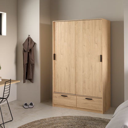 Line Wardrobe with 2 Doors 2 Drawers - NIXO Furniture.com