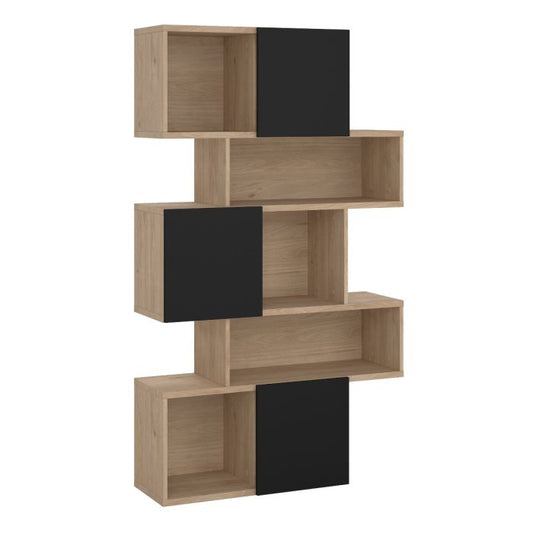 Maze Asymmetrical Bookcase with 3 Doors - NIXO Furniture.com
