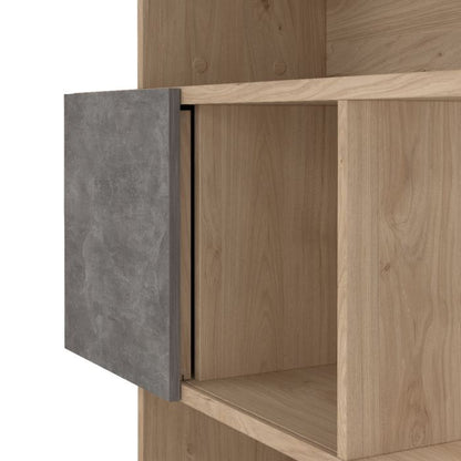 Maze Asymmetrical Bookcase with 3 Doors - NIXO Furniture.com