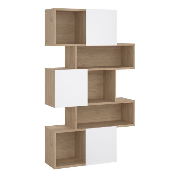 Maze Asymmetrical Bookcase with 3 Doors - NIXO Furniture.com