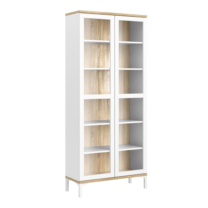 Roomers Display Cabinet Glazed 2 Doors - NIXO Furniture.com