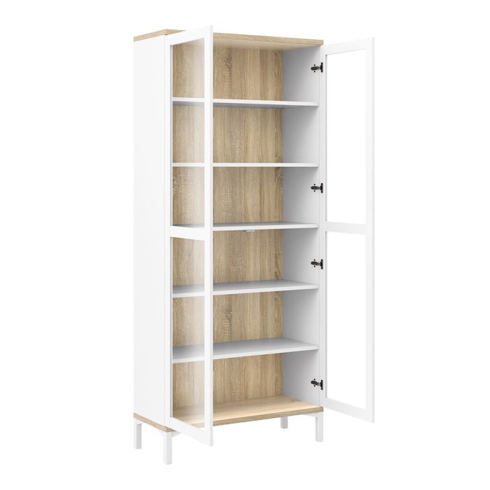 Roomers Display Cabinet Glazed 2 Doors - NIXO Furniture.com