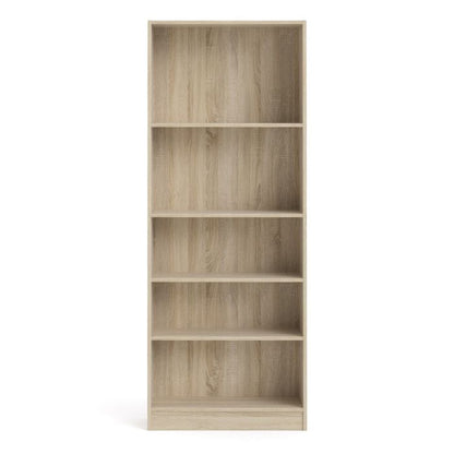 Basic Narrow Bookcase (4 Shelves) in Oak - NIXO Furniture.com