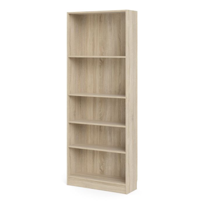 Basic Narrow Bookcase (4 Shelves) in Oak - NIXO Furniture.com