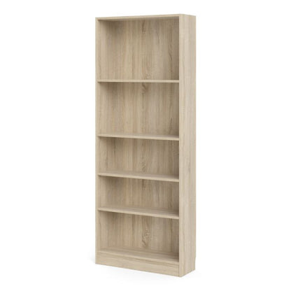 Basic Narrow Bookcase (4 Shelves) in Oak - NIXO Furniture.com