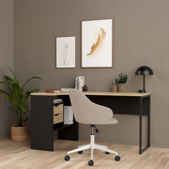 Function Plus Corner Desk 2 Drawers - NIXO Furniture.com