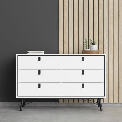 Ry Wide Double Chest of Drawers 6 Drawers - NIXO Furniture.com