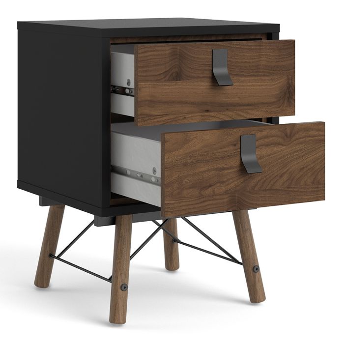 Ry Bedside Cabinet 2 Drawer - NIXO Furniture.com