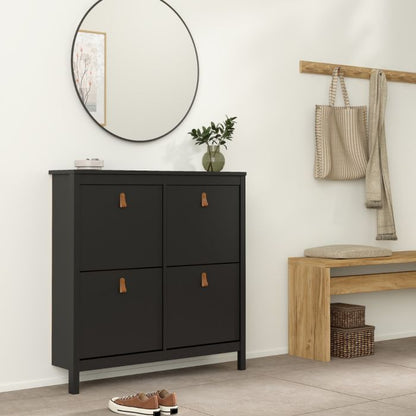 Barcelona Shoe Cabinet 4 Flip Down Doors - NIXO Furniture.com