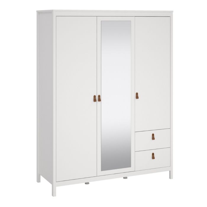Madrid Wardrobe with 2 Doors 1 Mirror Door 2 Drawers - NIXO Furniture.com