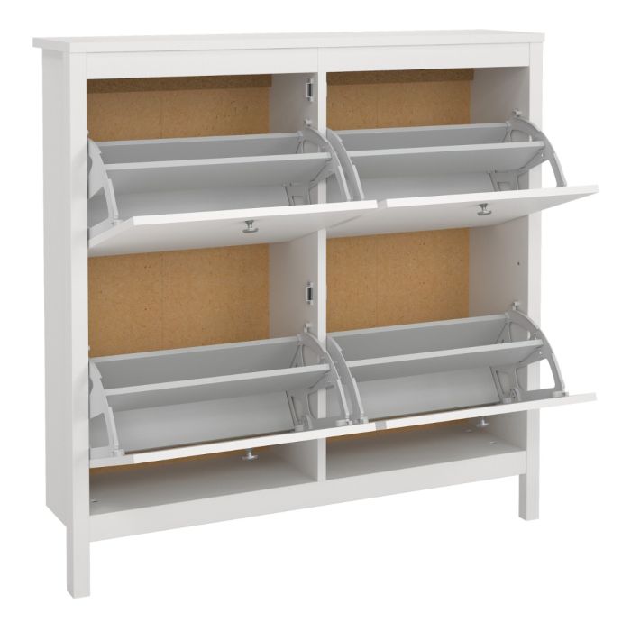 Madrid Shoe Cabinet 4 Flip Down Doors - NIXO Furniture.com