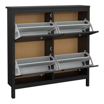 Madrid Shoe Cabinet 4 Flip Down Doors - NIXO Furniture.com