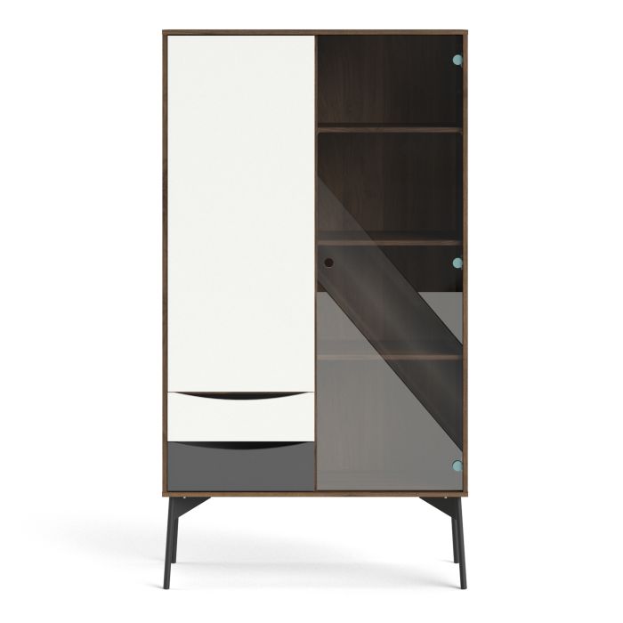 Fur China Cabinet 1 Door 1 Glass Door 2 Drawers - NIXO Furniture.com
