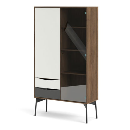 Fur China Cabinet 1 Door 1 Glass Door 2 Drawers - NIXO Furniture.com