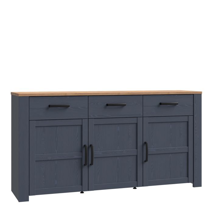 Bohol 3 Door 3 Drawer Sideboard in Riviera - NIXO Furniture.com